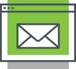 Green Envelope Message Icon